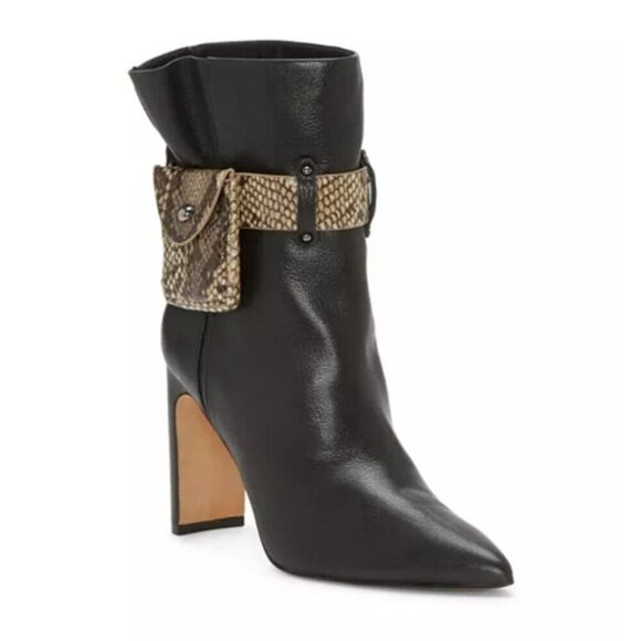 Shoes - Jessica Simpson Brynne Booties size 8.5 JESSICA SIMPSON "BRYNNE" BLACK LEATHER B